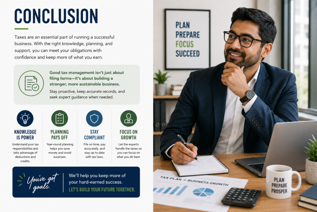 Businessman reviewing tax plan at desk